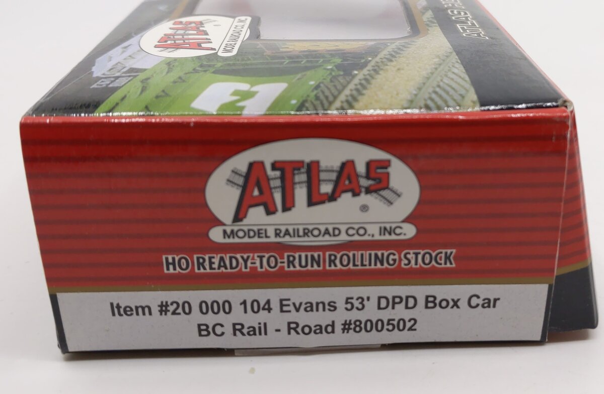 Atlas 20000104 HO BC Rail 53' DPD Boxcar #800502
