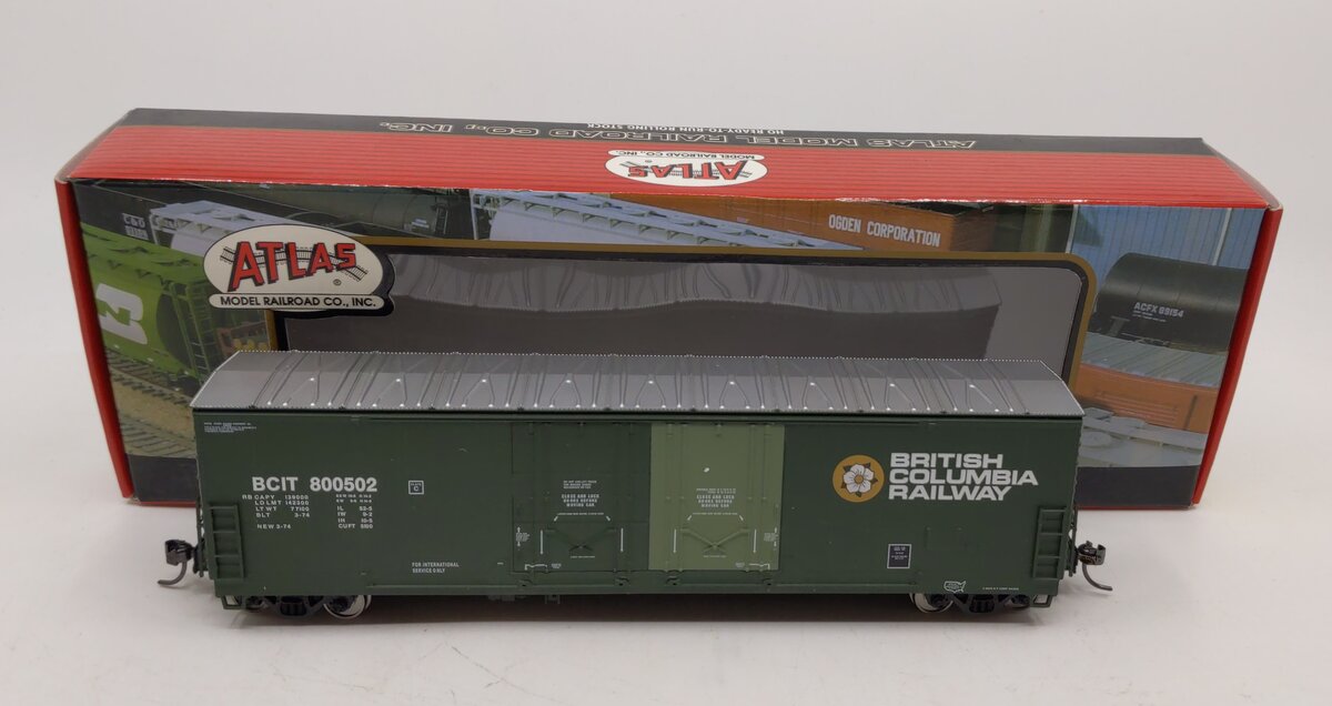 Atlas 20000104 HO BC Rail 53' DPD Boxcar #800502