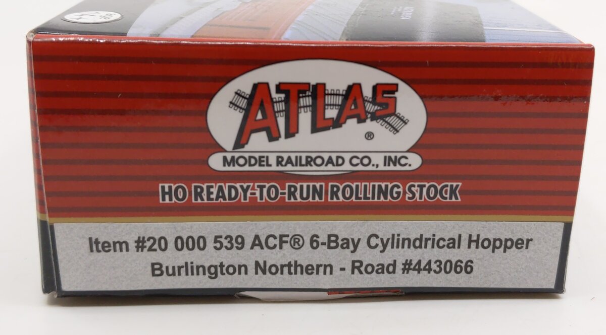 Atlas 20000539 HO Scale Burlington Northern ACF 6-Bay Cylindrical Hopper #443066