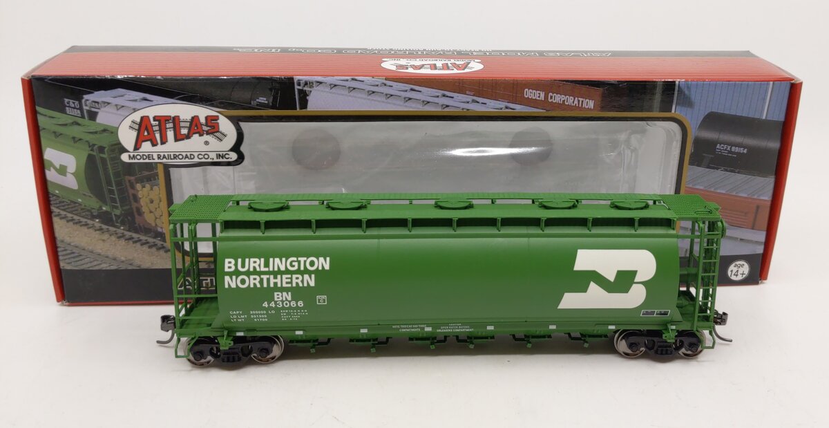 Atlas 20000539 HO Scale Burlington Northern ACF 6-Bay Cylindrical Hopper #443066