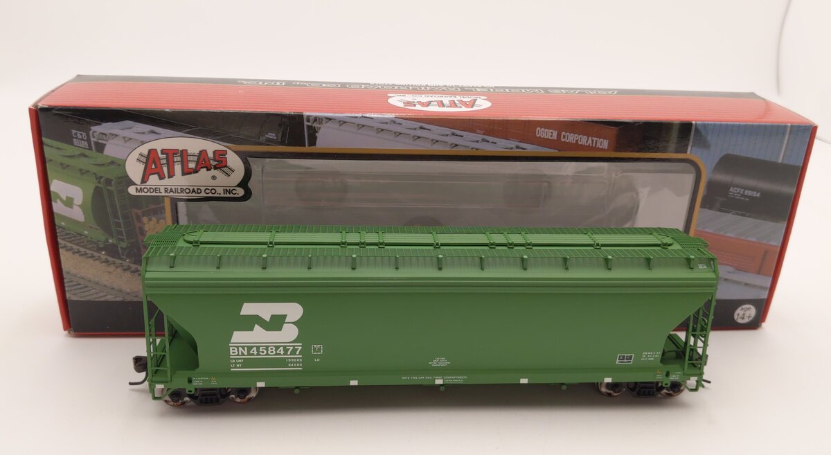 Atlas 20000625 HO Burlington Northern RTR ACF 4650 Centerflow Hopper #458477