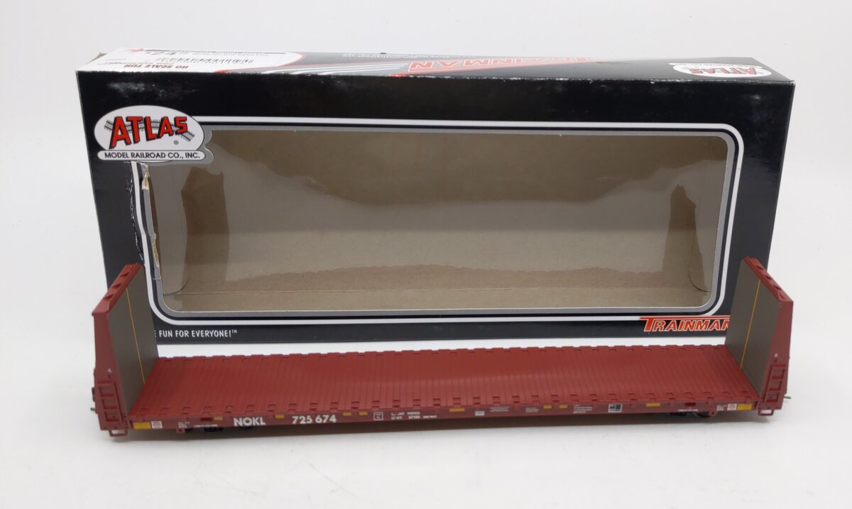 Atlas 20005077 HO Northwestern Oklahoma Trainman® 62' Bulkhead Flat Car #725674