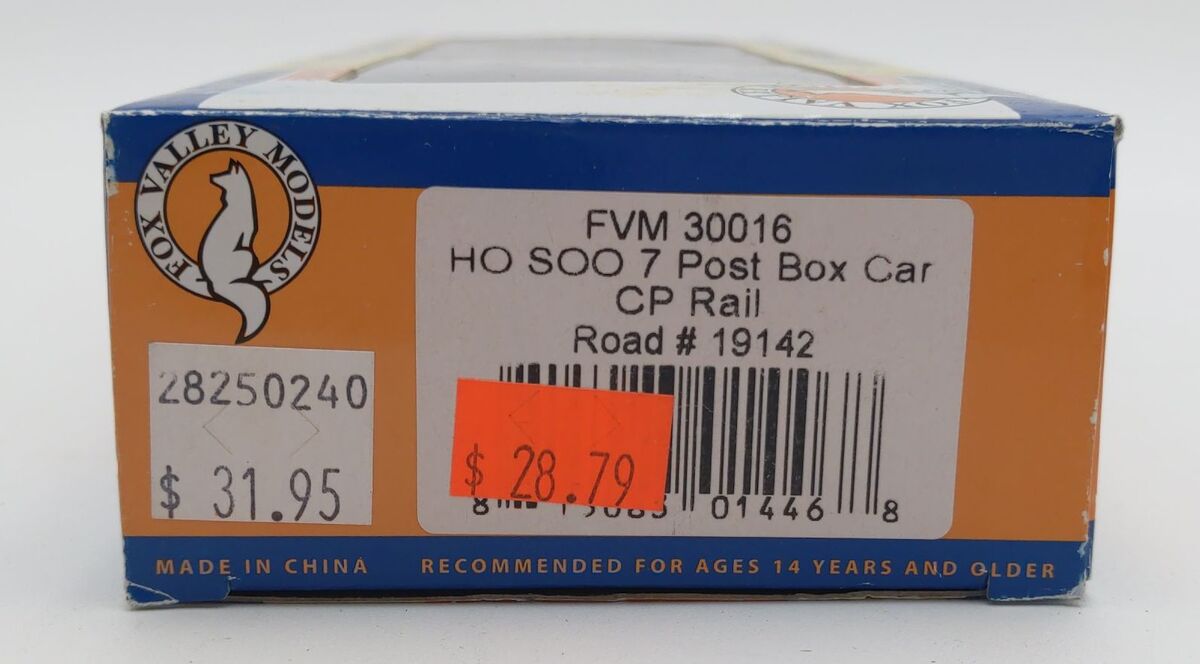 Fox Valley Models 30016 HO SOO CP Rail Boxcar #19142
