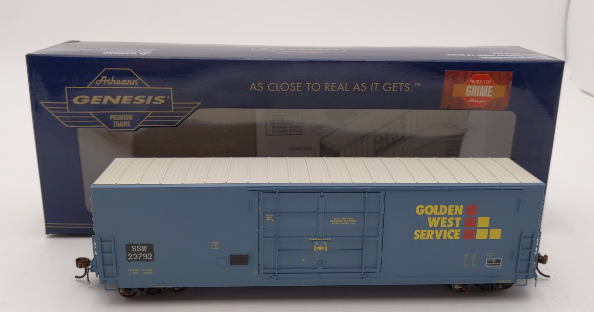 Athearn G69399 HO SSW/GWS 50' PC&F SS Box with 14' Plug Door #23792