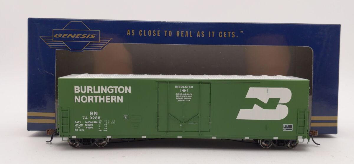 Athearn G63880 HO Bur Northern 50' PC&F Rivet Side Box w/10'6" Door #749288