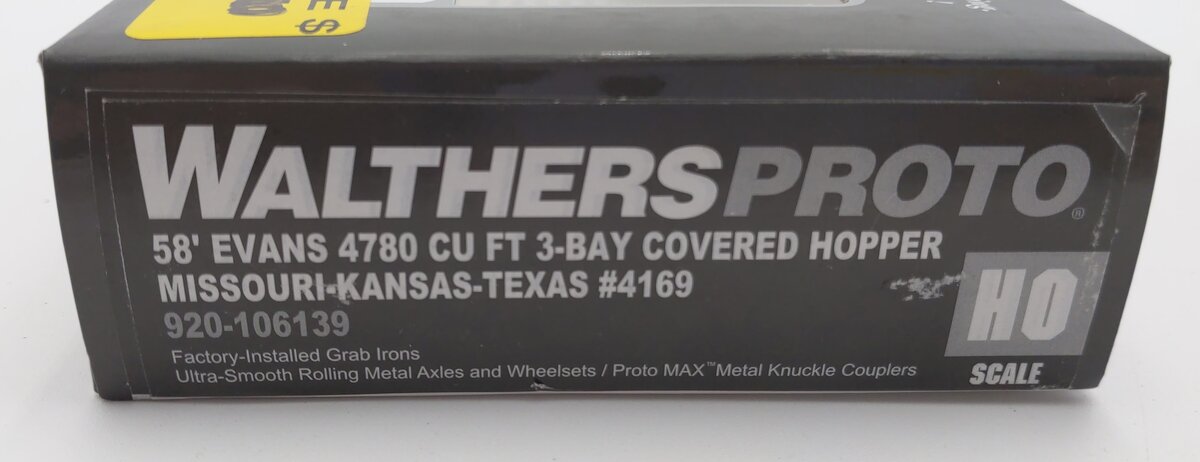 Walthers 920-106139 HO MKT 55' Evans 4780 Cubic Foot 3-Bay Covered Hopper #4169