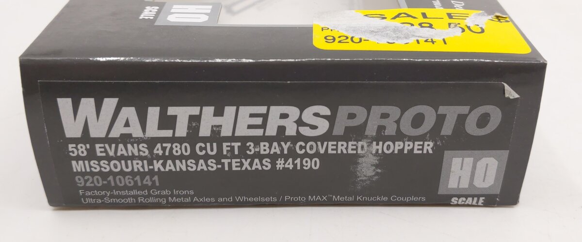 Walthers 920-106141 HO MKT 55' Evans 4780 Cubic Foot 3-Bay Covered Hopper #4190