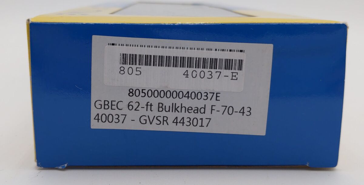 Wheels of Time 40037 HO GVSR 62 Ft. Bulkhead Flatcar #443017