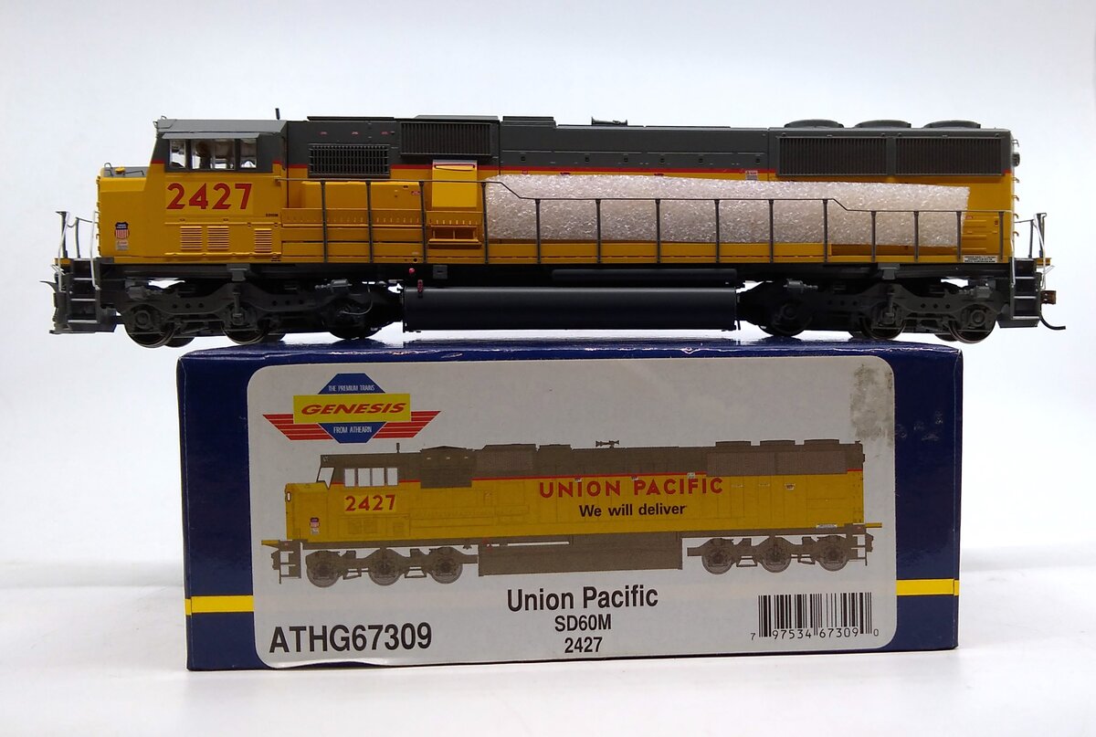 Athearn G67309 HO Union Pacific SD60M Yellow Sill Stripe #2427