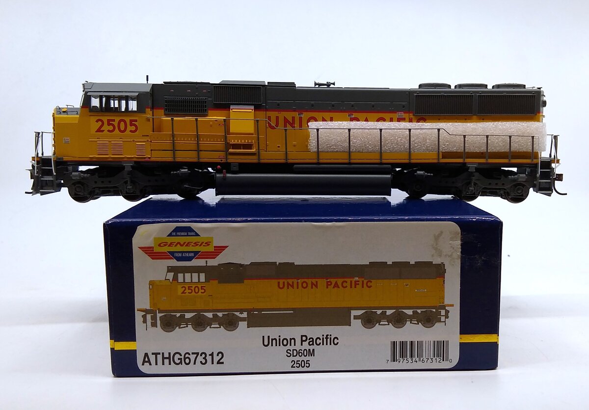 Athearn G67312 HO Union Pacific SD60M Yellow Sill Stripe #2505