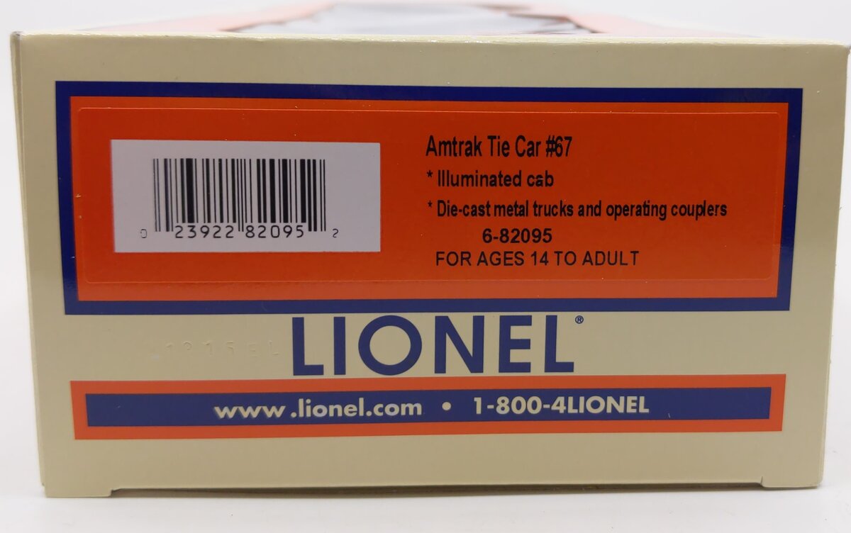 Lionel 6-82095 O Amtrak Tie Work Car #67 LN/Box