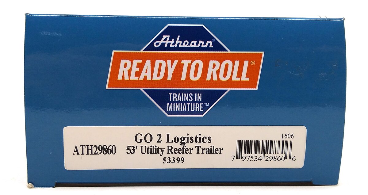 Athearn 29860 HO GO 2 Logistics 53' Reefer Trailer RTR #53399