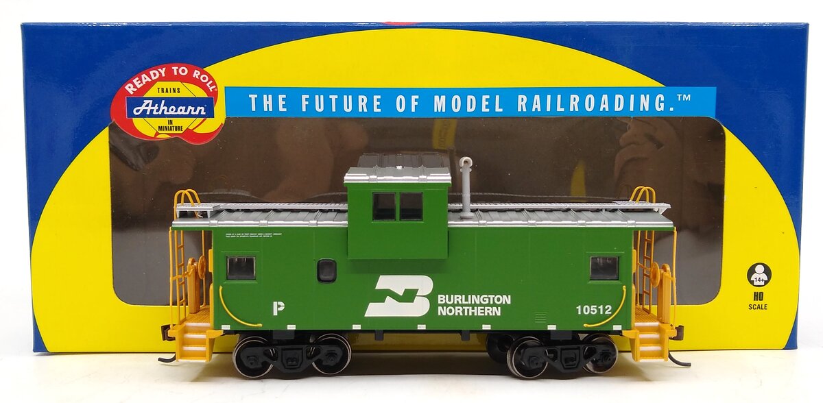 Athearn 74128 HO Scale Burlington Northern Wide Vision Caboose #10512 LN/Box