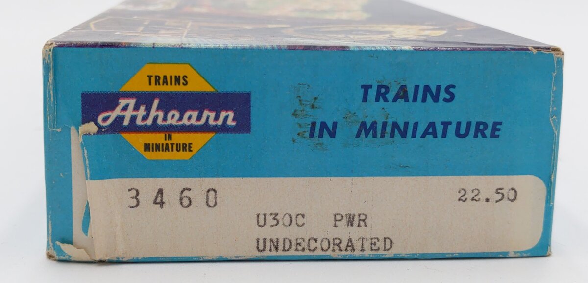 Athearn 3460 HO Undecorated U30C Diesel Locomotive LN/Box