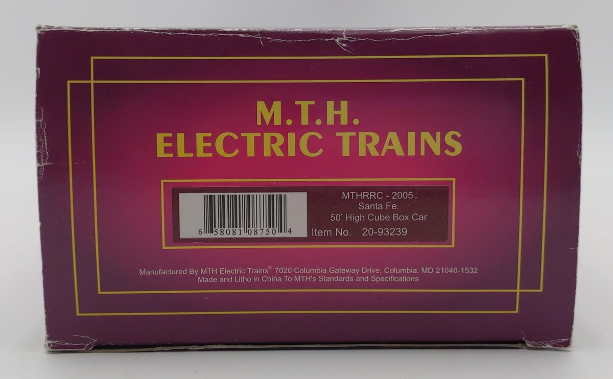 MTH 20-93239 MTH RRC-2005 O Gauge Santa Fe 50 High Cube Box Car #45705 LN/Box