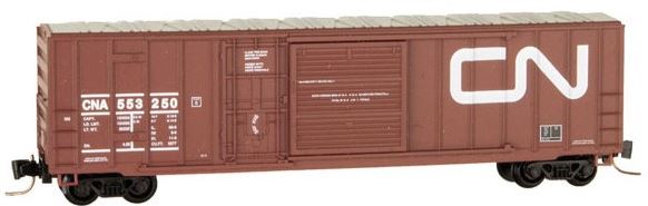 Micro-Trains 51200012 Z Canadian National 50' Ribside Plug & SD Boxcar #553250