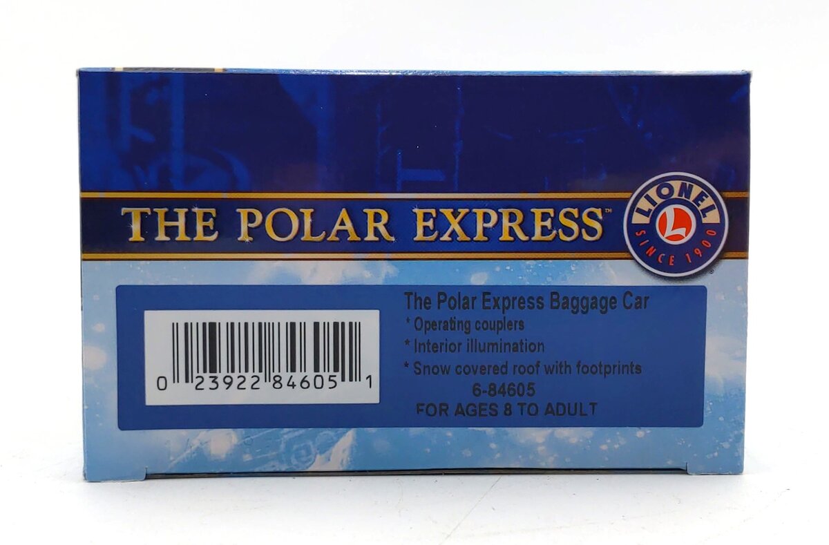 Lionel 6-84605 O Gauge The Polar Express Baggage Car LN/Box
