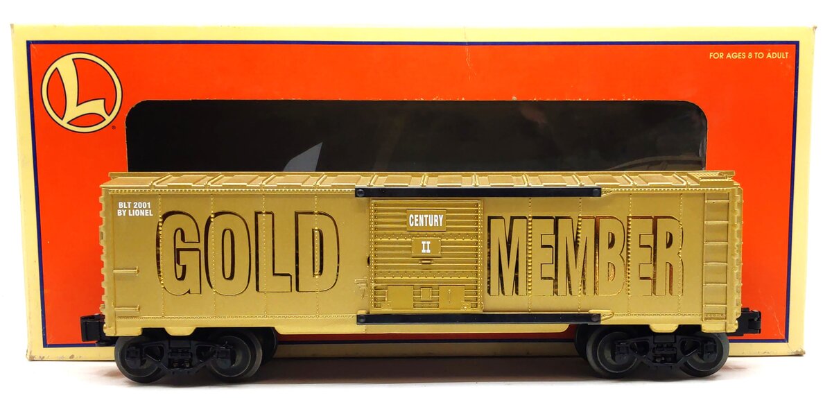 Lionel 6-39218 O Gauge Lionel Century Club II Gold Boxcar NIB