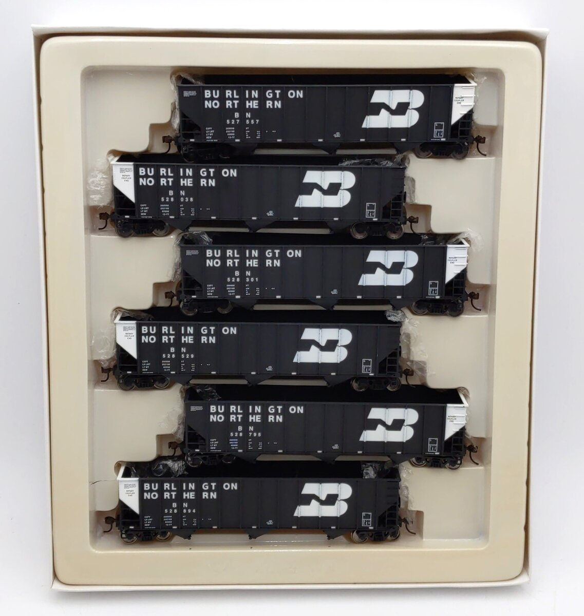 Walthers 932-7851 HO Scale BN Bethlehem 100 Ton Coal Hopper Set (Set of 6) LN/Box