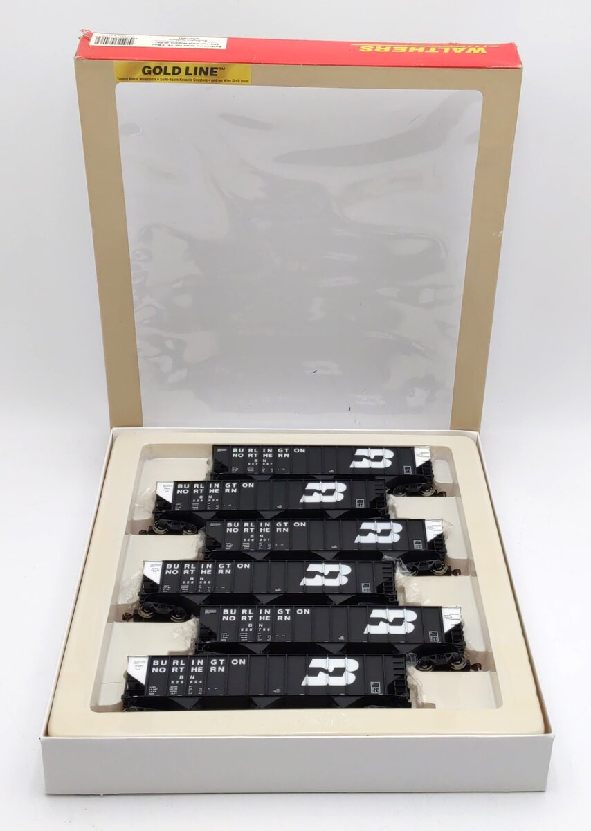 Walthers 932-7851 HO Scale BN Bethlehem 100 Ton Coal Hopper Set (Set of 6) LN/Box