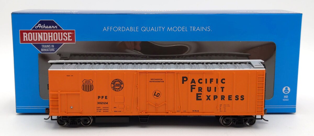 Roundhouse 87865 HO Pacific Fruit Express 50' Ex Post Mechanical Reefer #302124