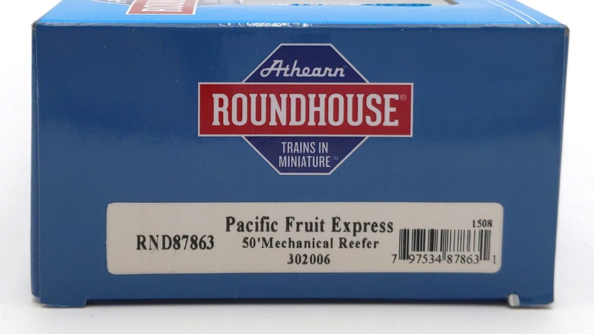 Roundhouse 87863 HO Pacific Fruit Express 50' Ex Post Mechanical Reefer #302006