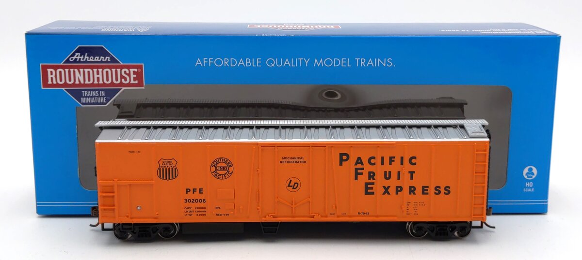 Roundhouse 87863 HO Pacific Fruit Express 50' Ex Post Mechanical Reefer #302006