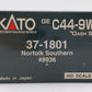 Kato 37-1801 HO Norfolk Southern GE C44-9W Dash 9 Diesel #8936 LN/Box
