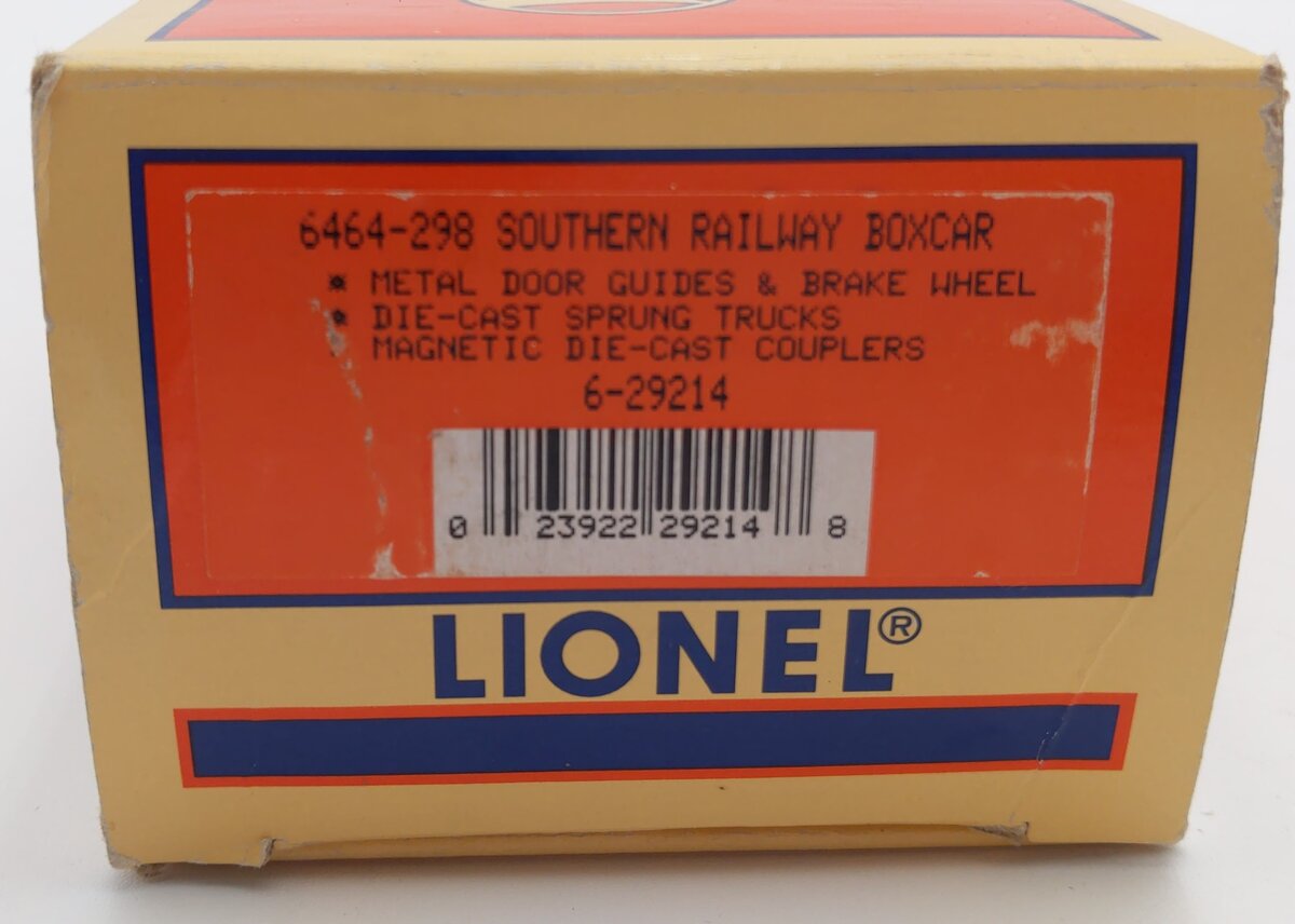 Lionel 6-29214 O Gauge Southern Railway Boxcar #6464-298