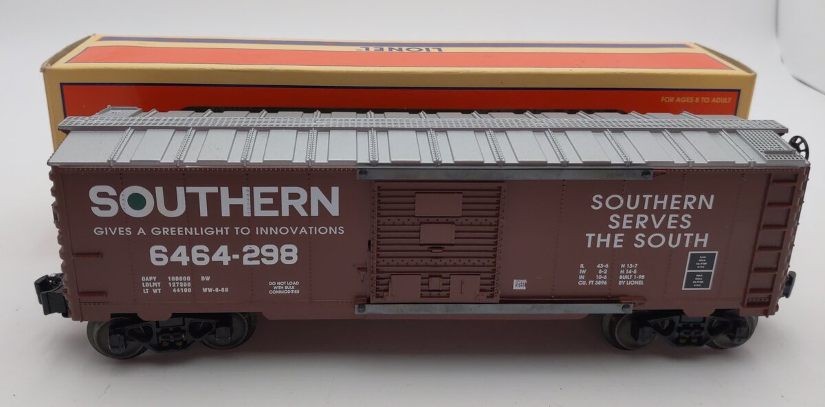 Lionel 6-29214 O Gauge Southern Railway Boxcar #6464-298 LN/Box