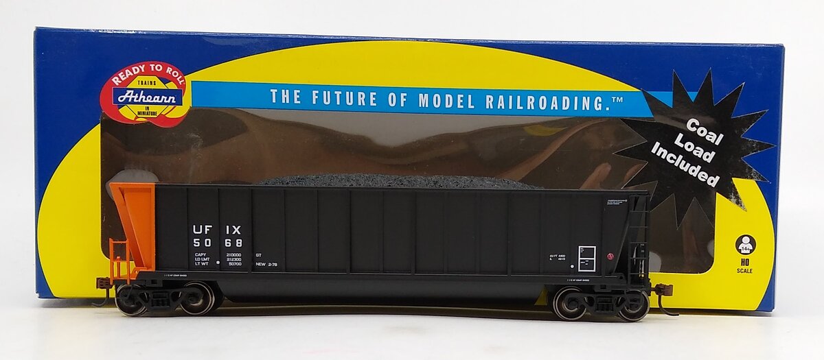 Athearn 97519 HO UFIX Bathtub Gondola with Coal Load #5068