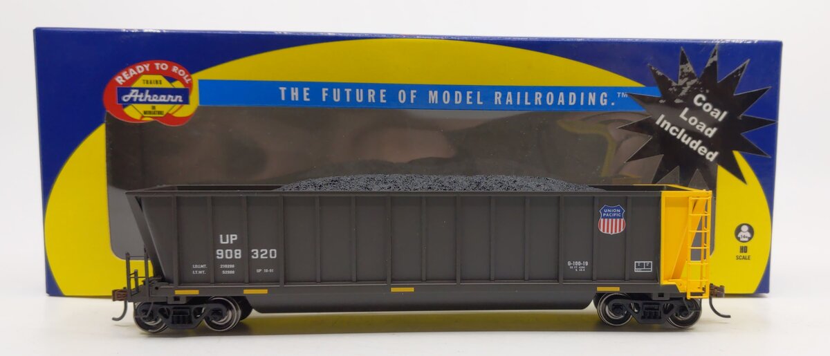 Athearn 97543 HO Union Pacific Bathtub Gondola w/Coal Load RTR #908320