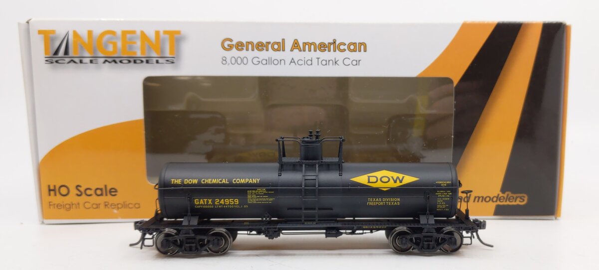 Tangent 13013-02 HO General American 8,000 Gallon Acid Tank Car #24959 LN/Box