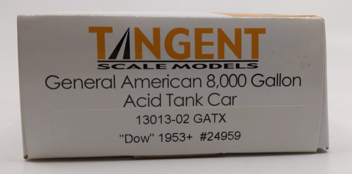 Tangent 13013-02 HO General American 8,000 Gallon Acid Tank Car #24959 LN/Box