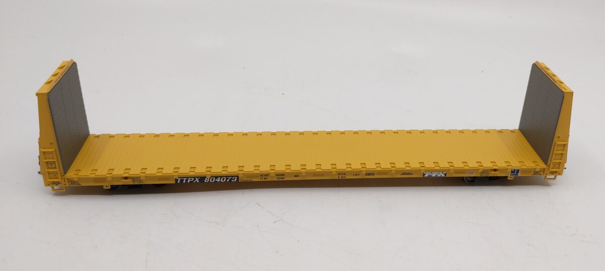 Atlas 20005080 HO Scale TTX Trainman® 62' Bulkhead Flat Car #804073