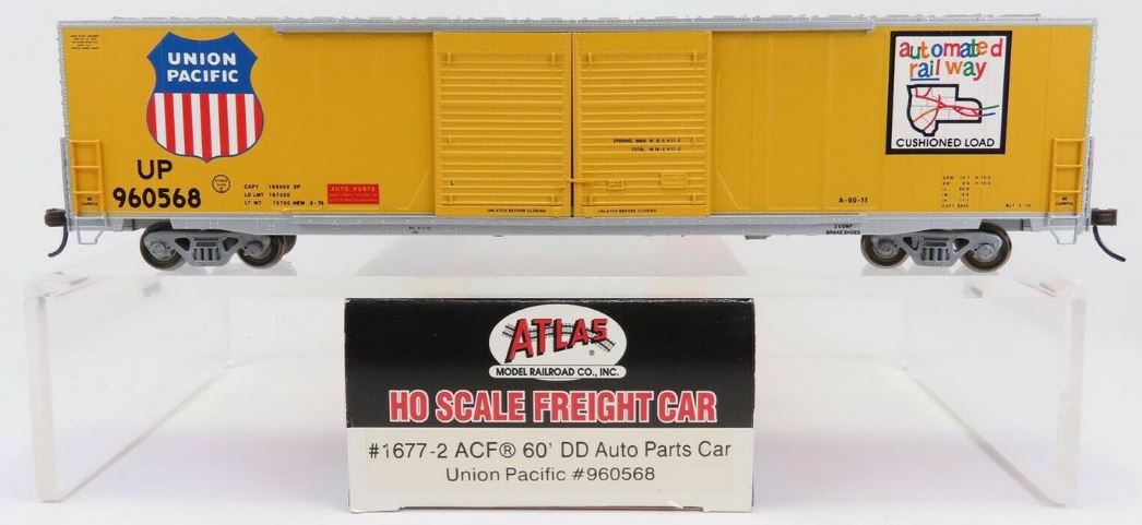 Atlas 1677-2 HO Union Pacific 60' Double Door Auto Parts Car #960568 LN/Box