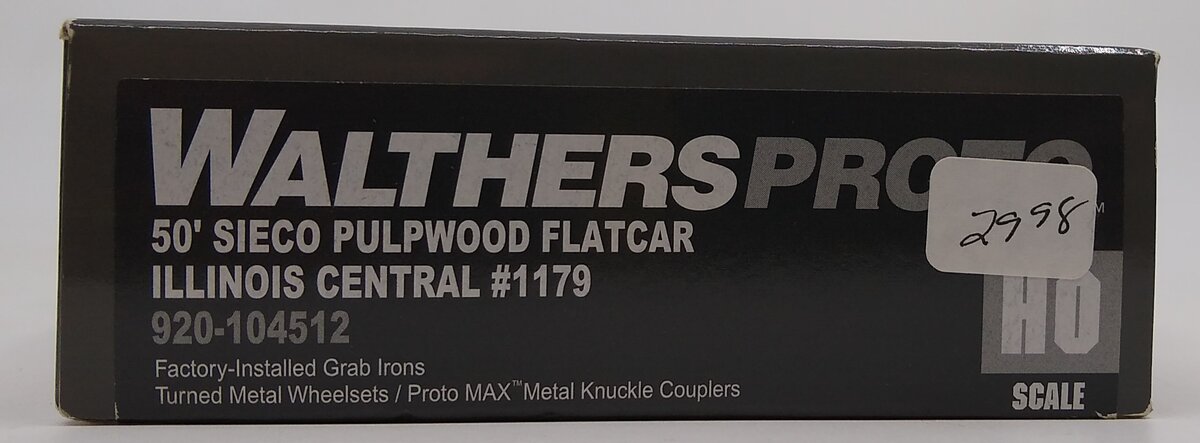 Walthers 920-104512 HO Illinois Central 50' Sieco Pulpwood Flatcar RTR #1179