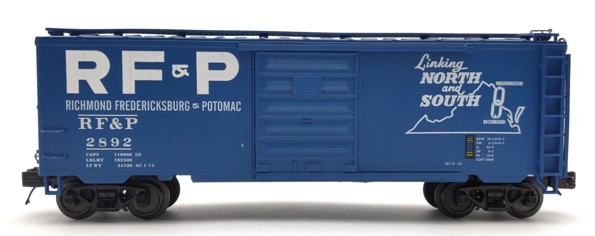 MTH 20-93744 O Richmond Fredericksburg and Potomac 40' Box Car #2892