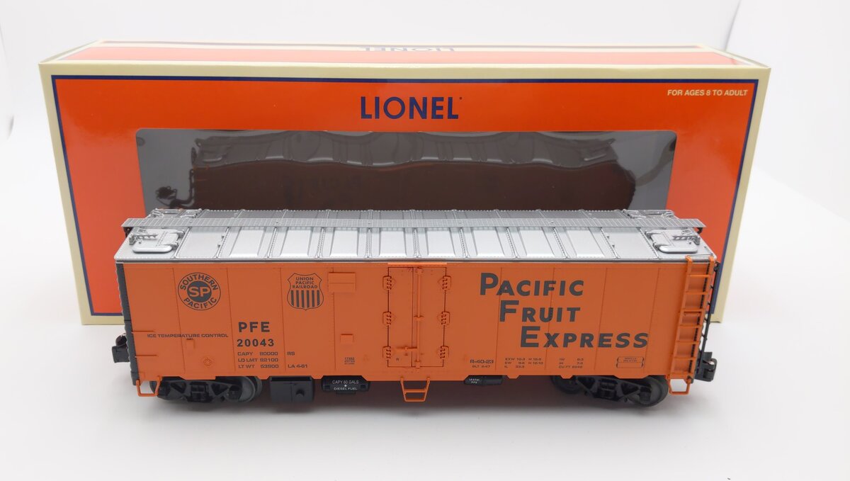 Lionel 6-17352 O Pacific Fruit Express Steel Sided Refrigerator Car #20043 LN/Box