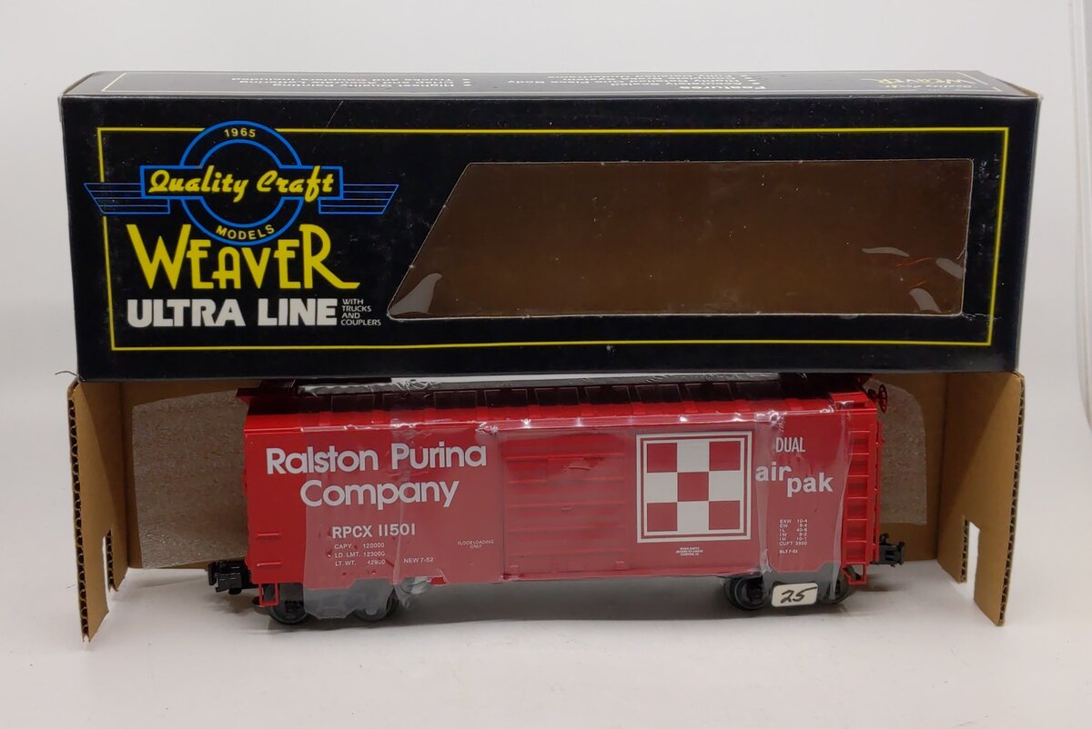 Weaver 11501 O Gauge Ralston Purina Company Boxcar # 11501 NIB