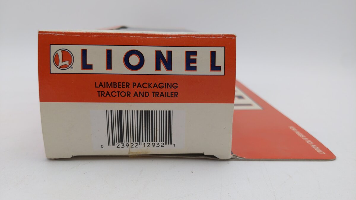 Lionel 6-12932 O Gauge Laimbeer Packaging Tractor Trailer Truck LN/Box