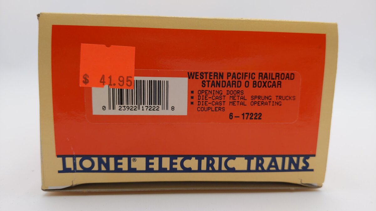 Lionel 6-17222 O Gauge Western Pacific Boxcar #17222 LN/Box