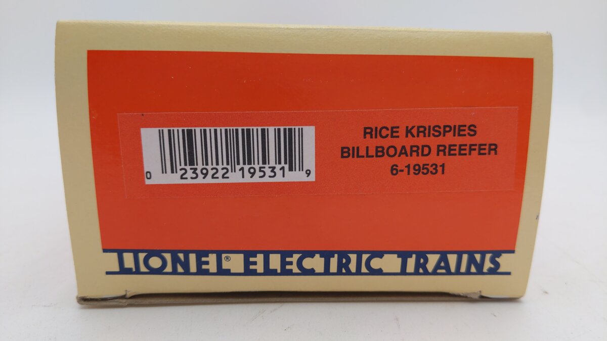 Lionel 6-19531 O Gauge Rice Krispies Billboard Reefer LN/Box