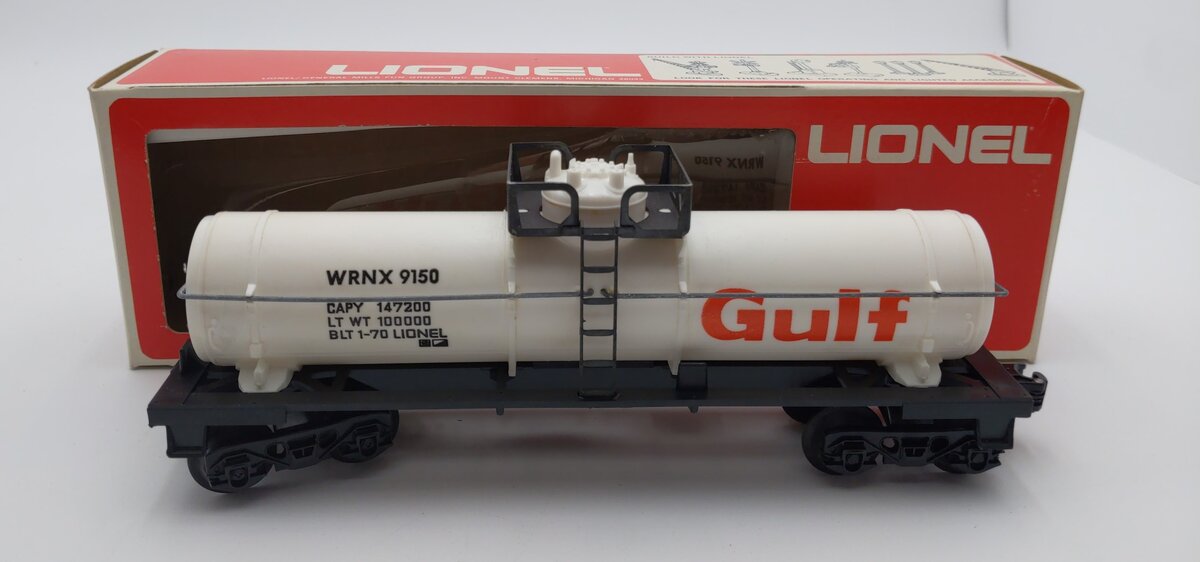 Lionel 6-9150 O Gauge Gulf Single Dome Tank Car #9150