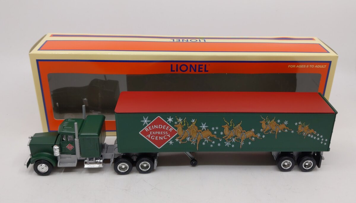 Lionel 6-14260 O Gauge Christmas Tractor Trailer Truck NIB
