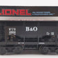 Lionel 6-19313 O Gauge Baltimore & Ohio Ore Car With Ore Load LN/Box