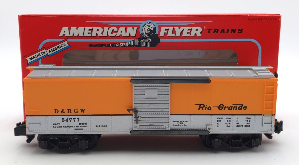 American Flyer 6-48204 S Scale Denver & Rio Grande Western TCA Boxcar #54777 LN/Box