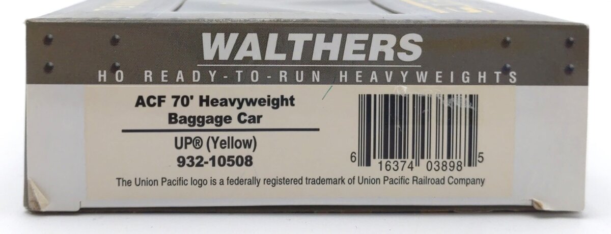 Walthers 932-10508 HO Scale Union Pacific ACF 70' Heavyweight Baggage Car LN/Box
