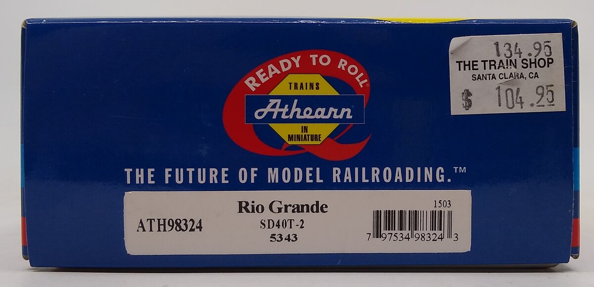 Athearn 98324 HO Denver & Rio Grande Western RTR SD40T-2 Diesel Locomotive #5343