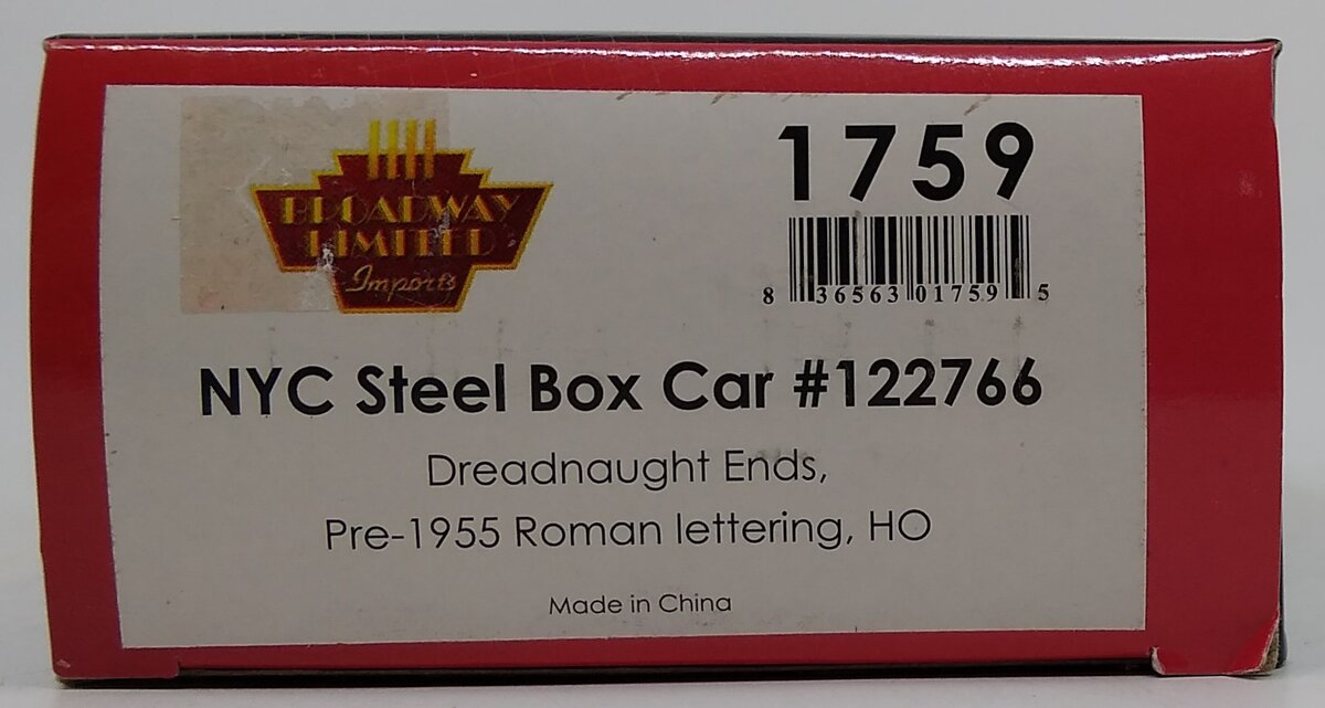 Broadway Limited 1759 HO New York Central 486 40' Steel Boxcar #122766